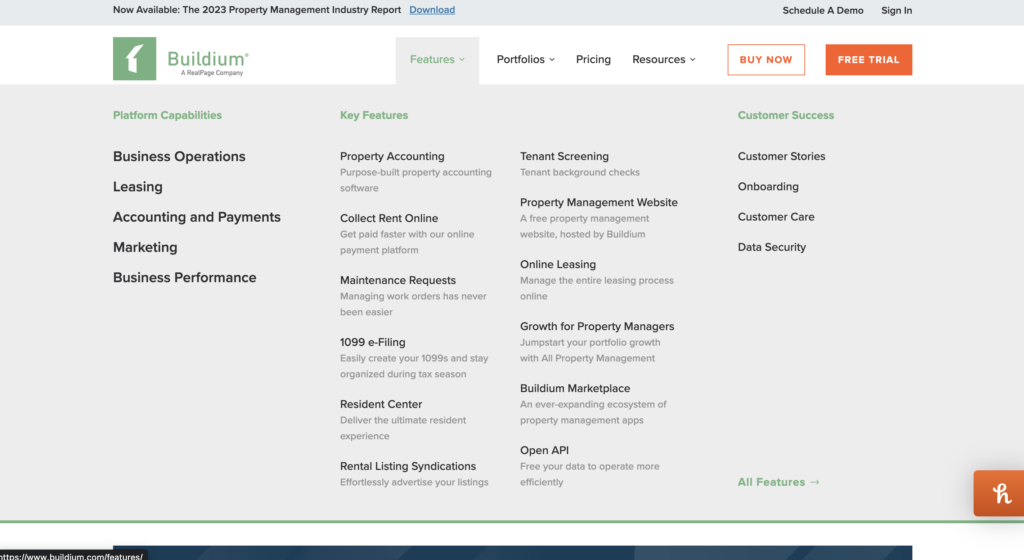 Buildium landlord property software key features