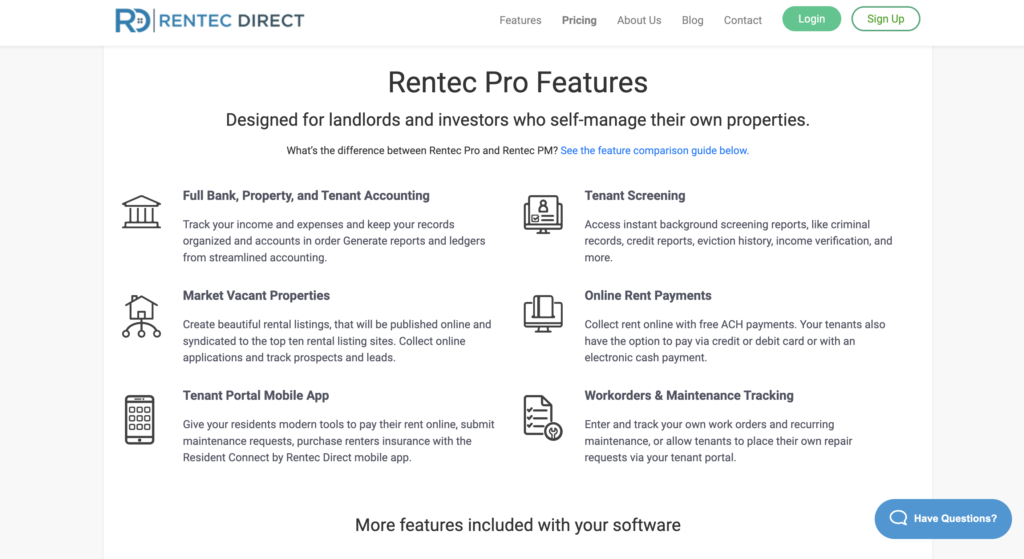 Rentec Direct Plans