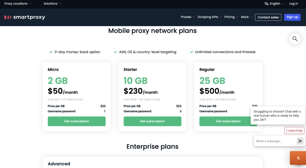 Smartproxy proxy server pricing