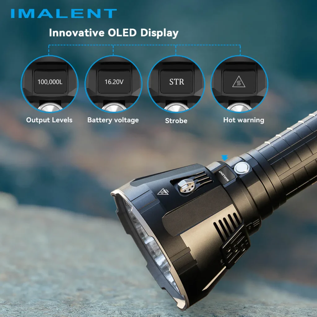 imalent ms18 100,000 lumen flashlight