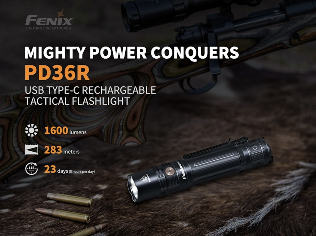 Fenix PD36R Flashlight 1600 lumens