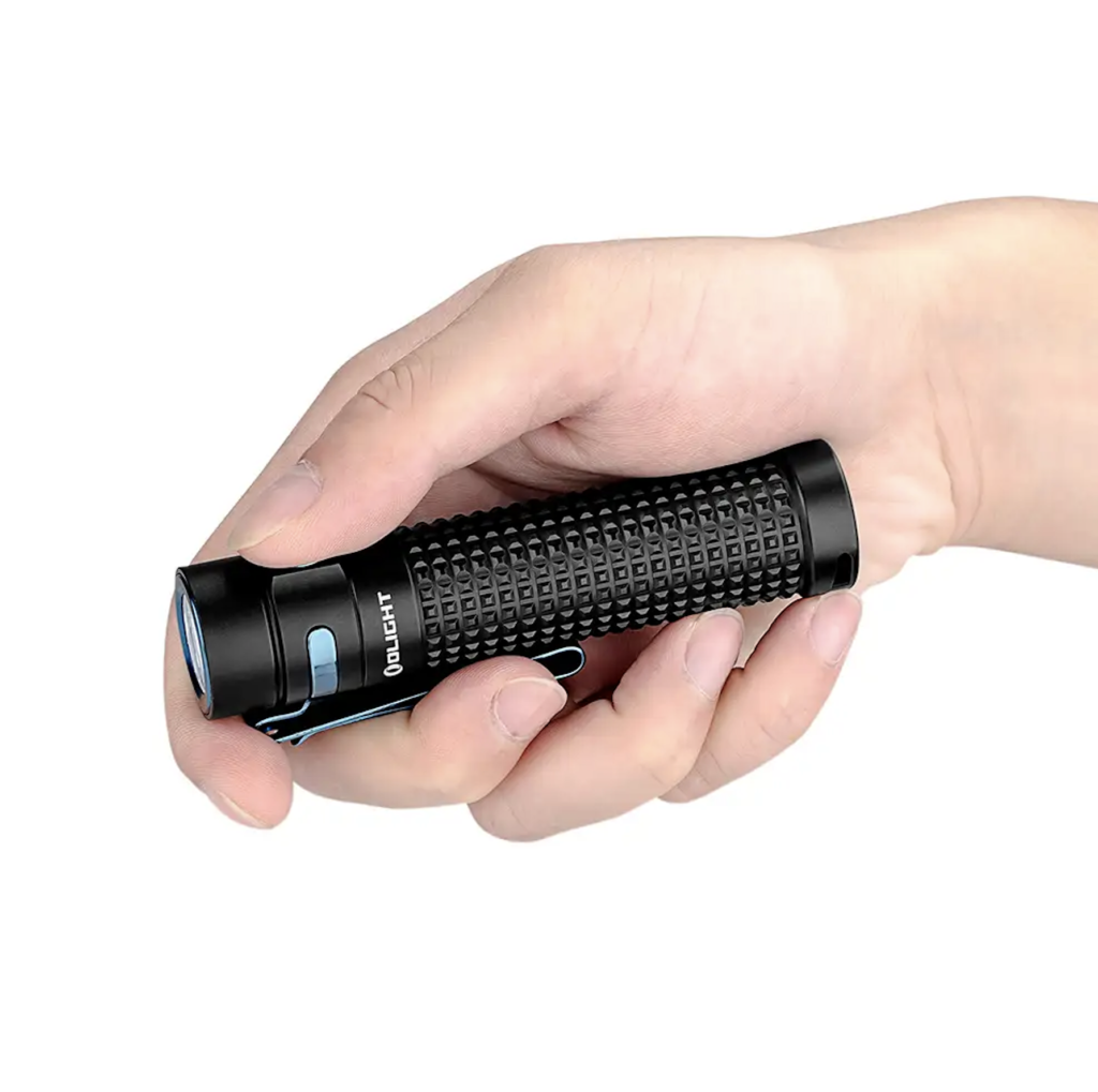 Olight S2R Baton II in hand