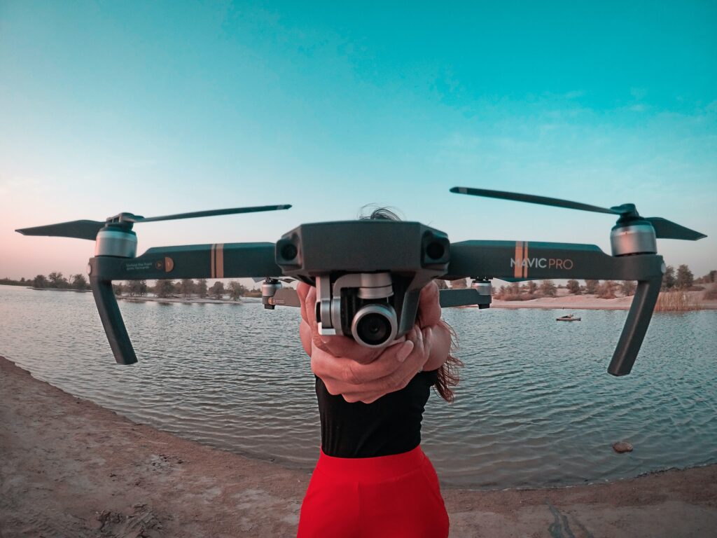 DJI Mavic Pro drone of the future, through a fisheye lens