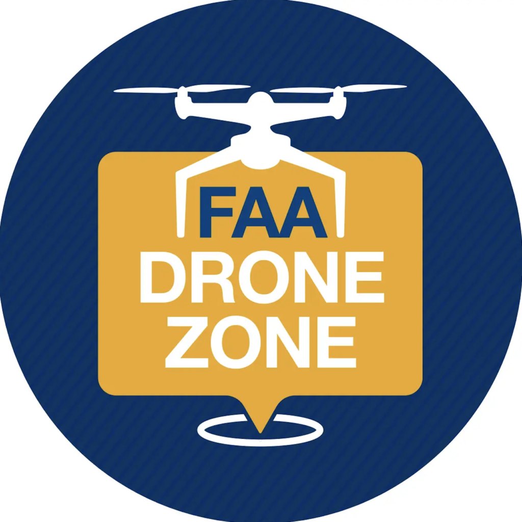 FAA drone safety zone sign